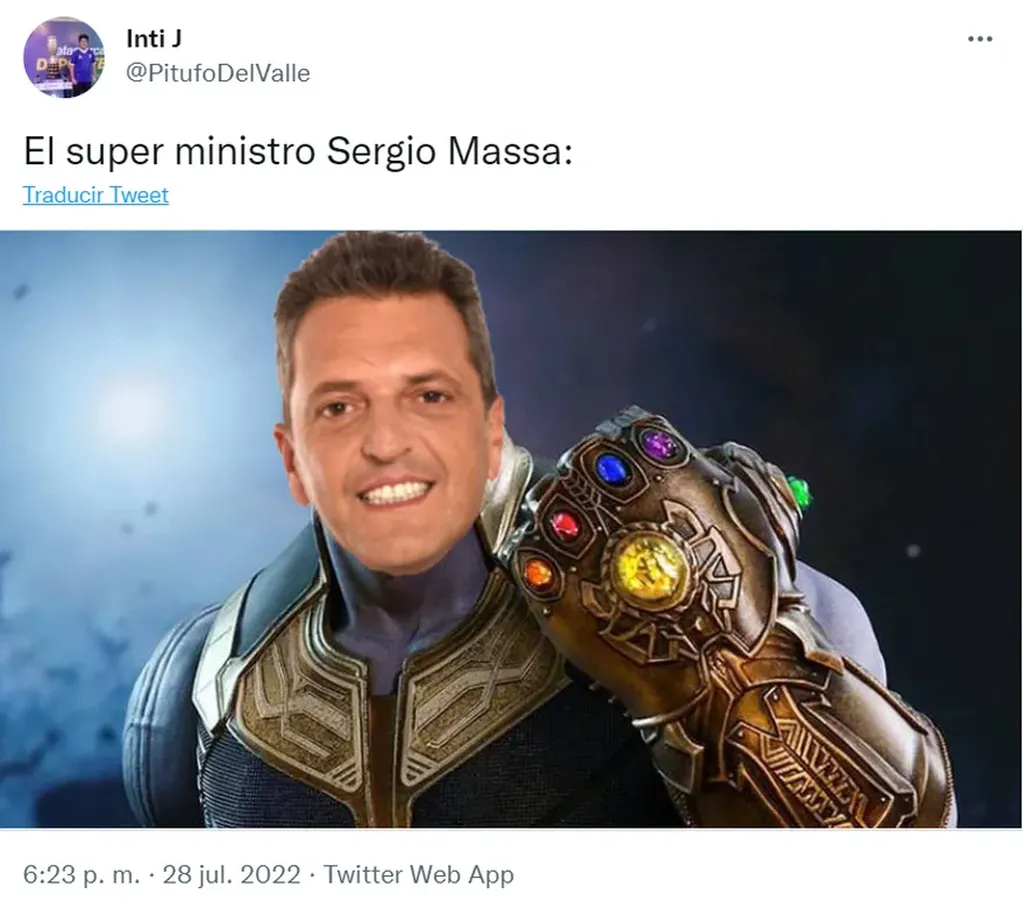 "Superministro". Ola de memes por Sergio Massa. (Twitter)