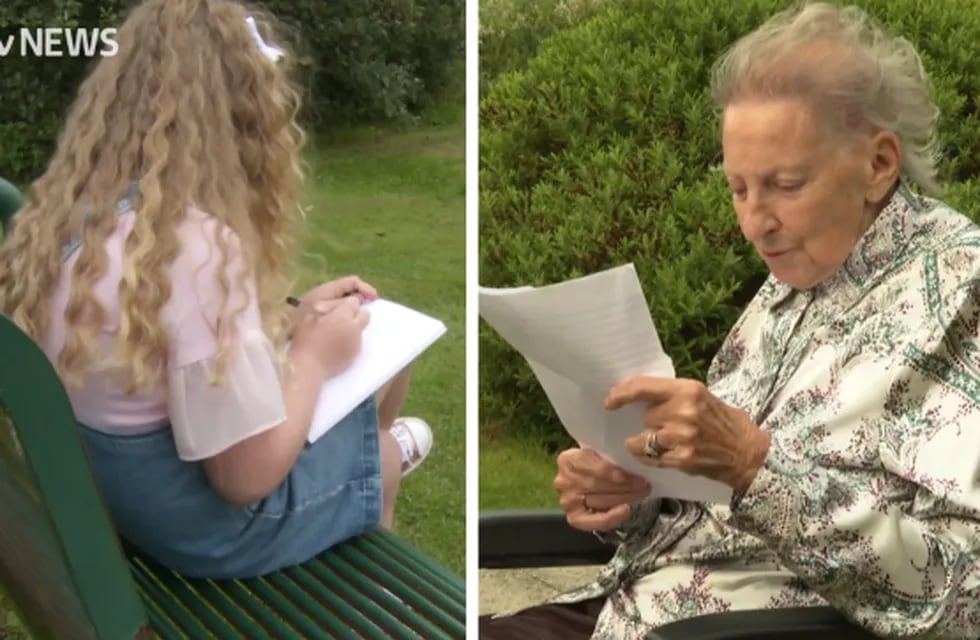 Ella Hasselby-Davies y Madge Weatherhead, una niña de 6 años y una mujer de 93, se han hecho amigas por correspondencia.