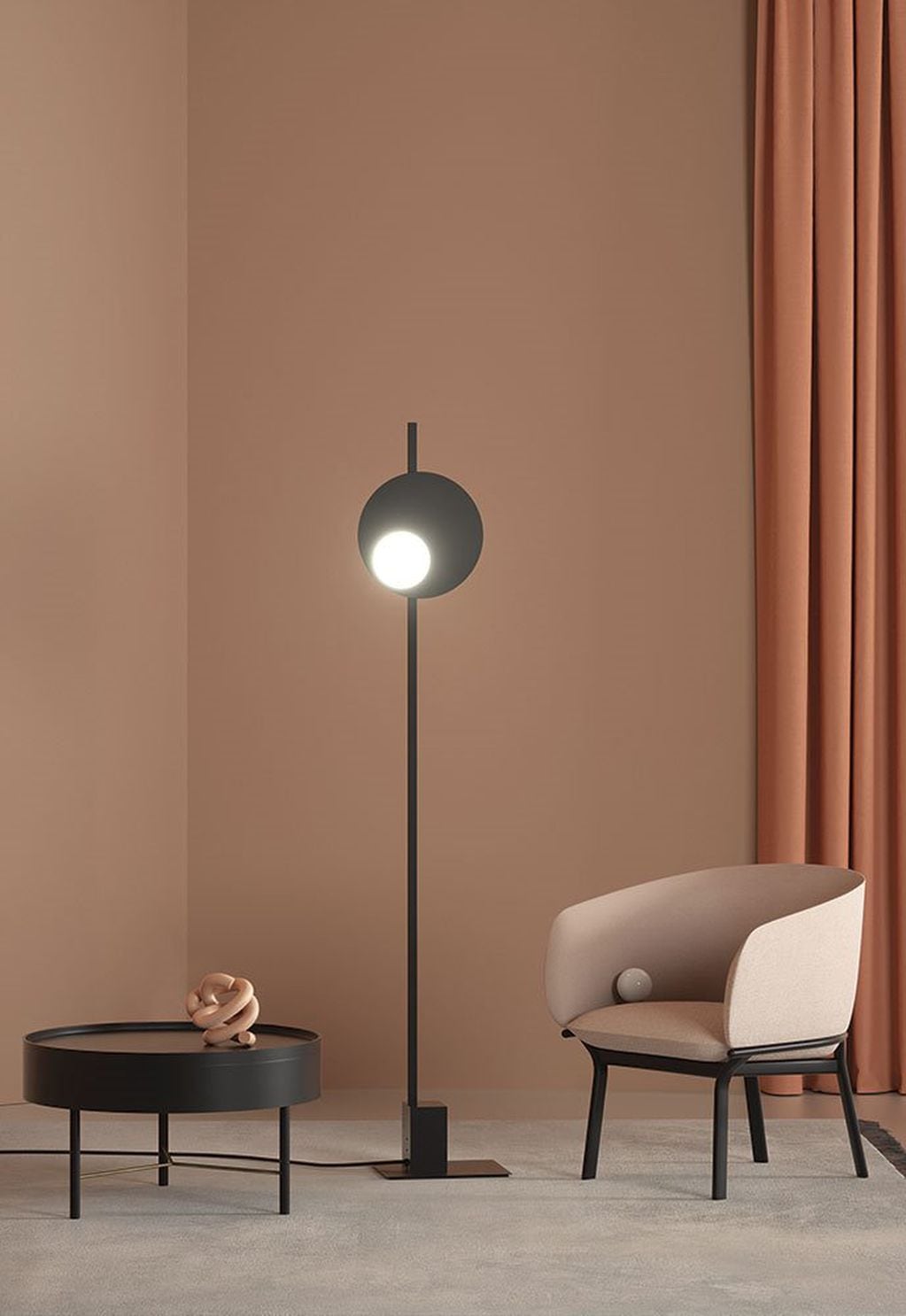 Lámparas con una sola pata, ideales para generar espacios cómodos y amplios.