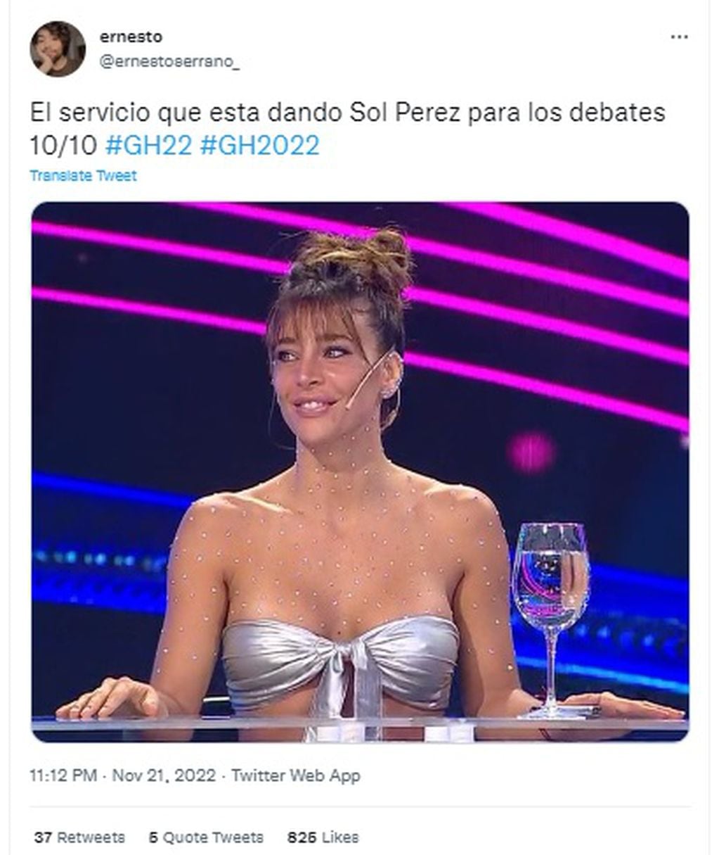 Sol Pérez enamoró con su último look para El Debate de Gran Hermano