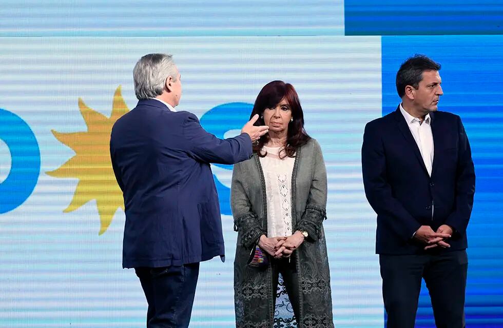 Alberto Fernández, Cristina Fernández y Sergio Massa.