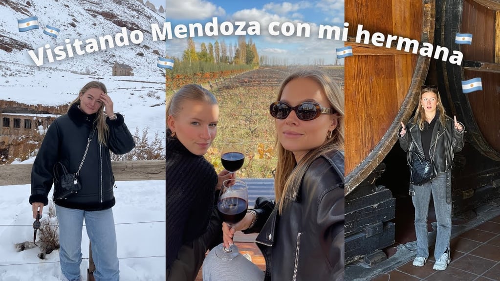 Una joven francesa visitó Mendoza junto a su hermana y quedó sorprendida por los imponentes lugares. Gentileza: Youtube de Joséphine Wit.