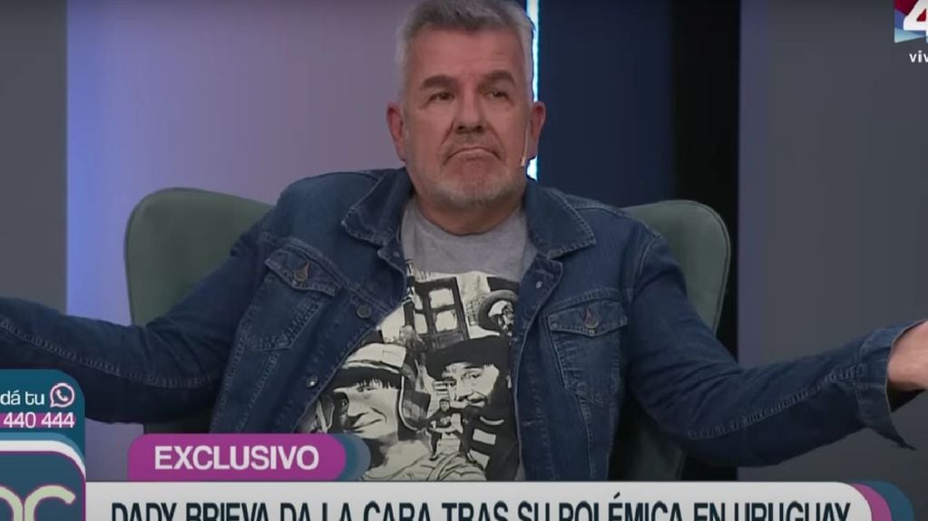 "A mí no me mueve la aguja" dijo Dady Brieva en una entrevista en Uruguay. Foto: captura de video.