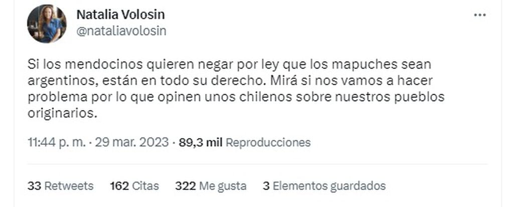 El desafortunado tuit de una periodista porteña contra los mendocinos y chilenos