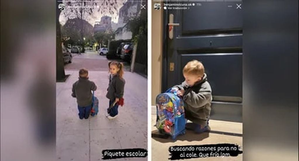 Los hijos menores de Benjamín Vicuña no querían ir a la escuela y el actor lo publicó en sus redes.