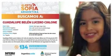 Alerta Sofía Guadalupe Lucero