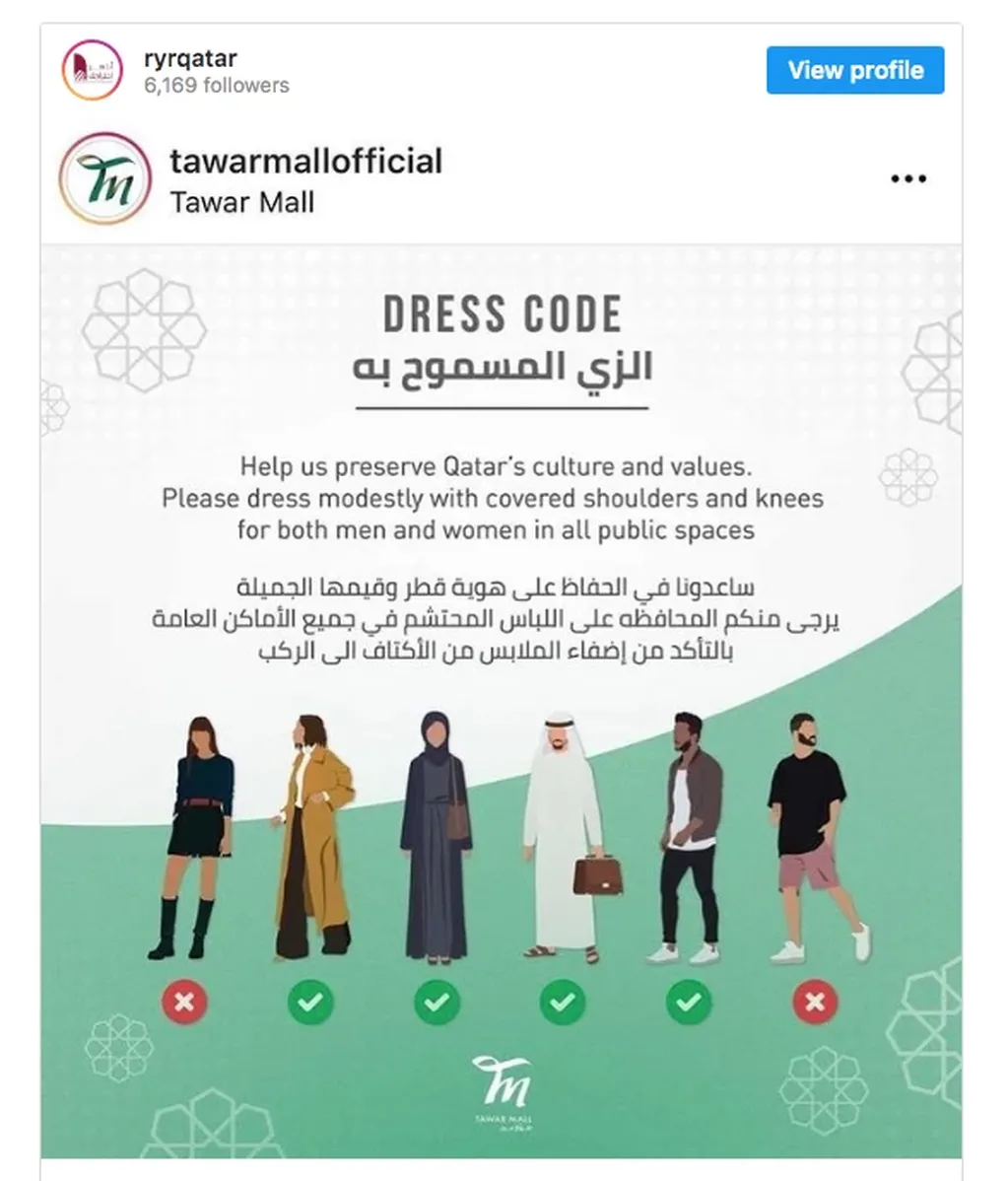 Qatar impone su código de vestimenta para los turistas que vayan al Mundial