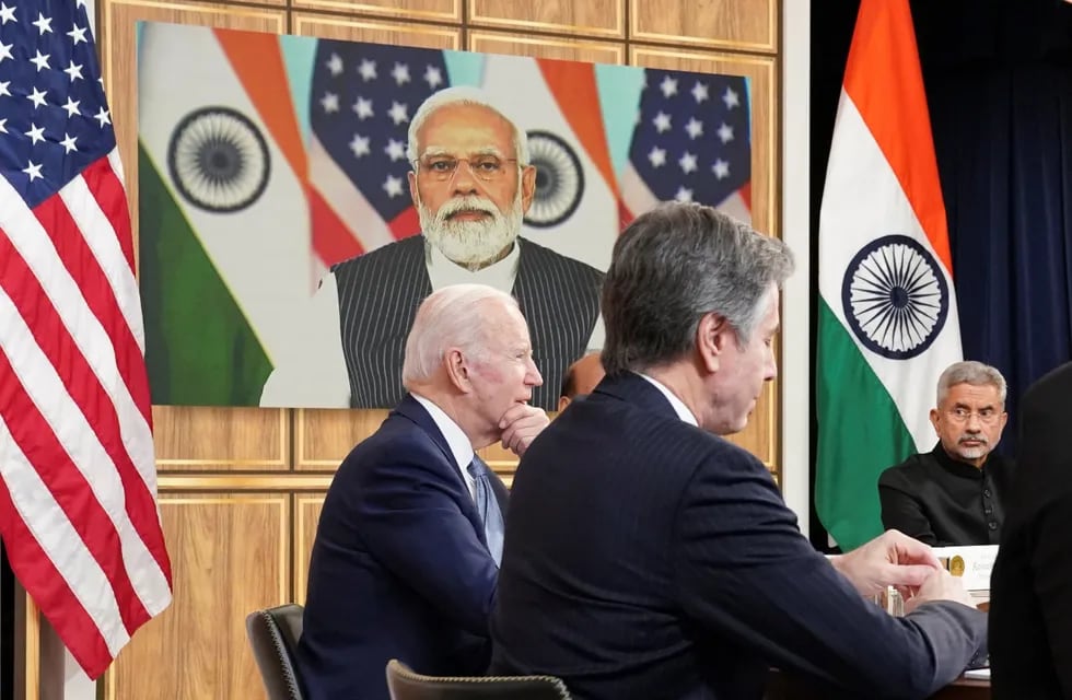 Joe Biden, presidente de Estados Unidos, sostuvo un diálogo con el primer ministro de India, Narendra Modi.