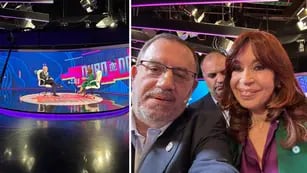 Carlos Maslatón junto a Cristina Kirchner tras la entrevista en Duro de Domar