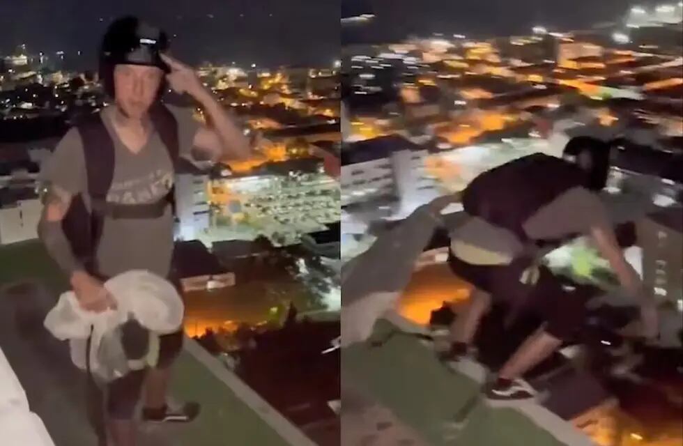 Saltó desde el piso 29 de un rascacielos en Tailandia, su paracaídas falló y murió. Foto: Captura de video