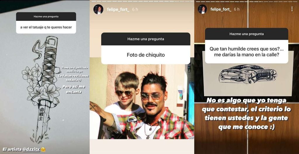 Felipe Fort respondió a las preguntas de los usuarios de Instagram.