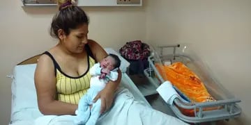 Thiago Benjamín Calla, el primer bebé de Mendoza. José Gutiérrez / Los Andes