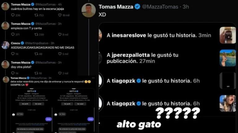 La acusación de Tomás Mazza hacia Tiago PZK. Gentileza: Pronto.