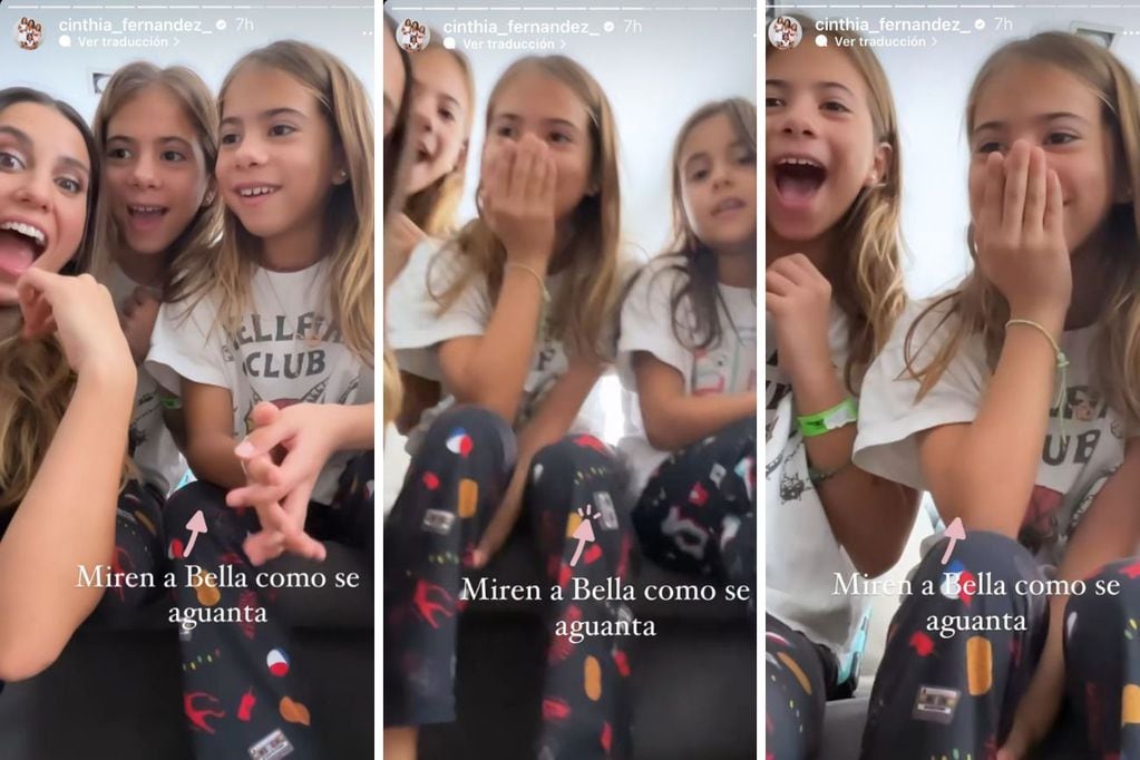 La emoción de una de las hijas de Cinthia Fernández al ver un “like” de Antonella Roccuzzo.