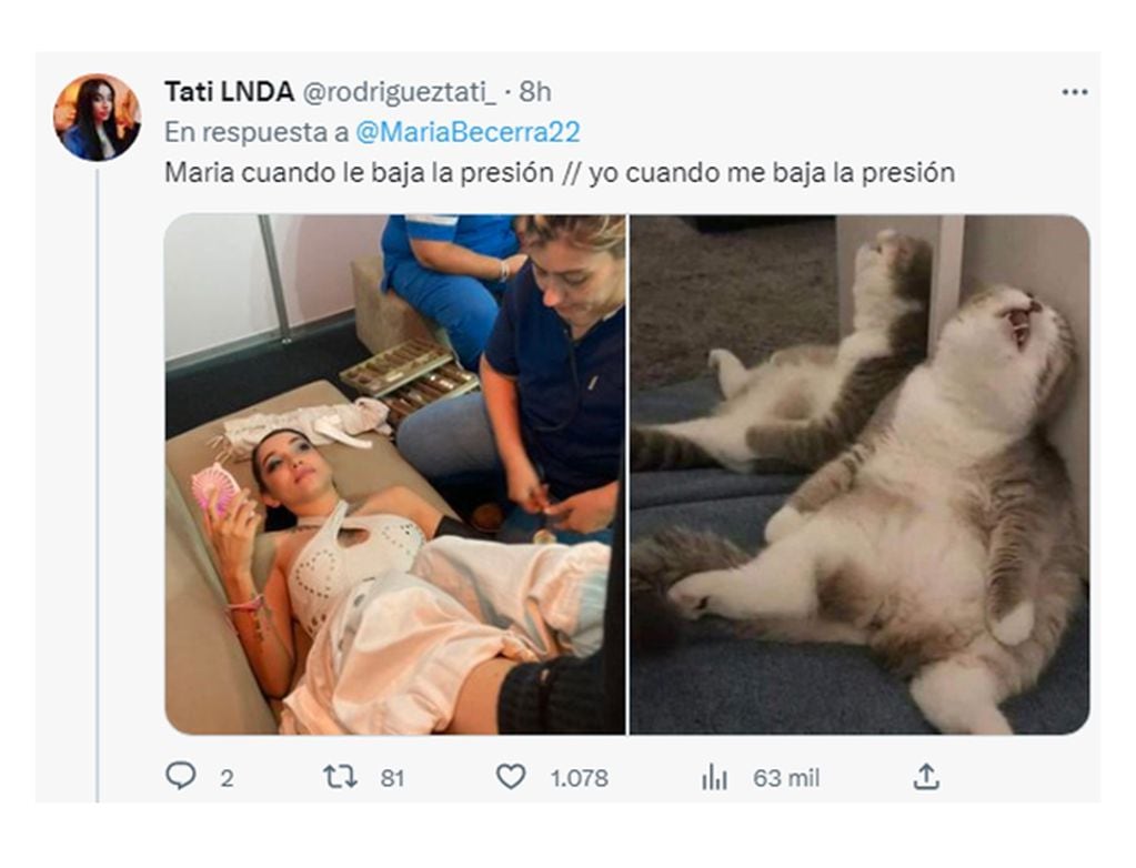 Memes de María Becerra. Foto: Captura de Twitter.