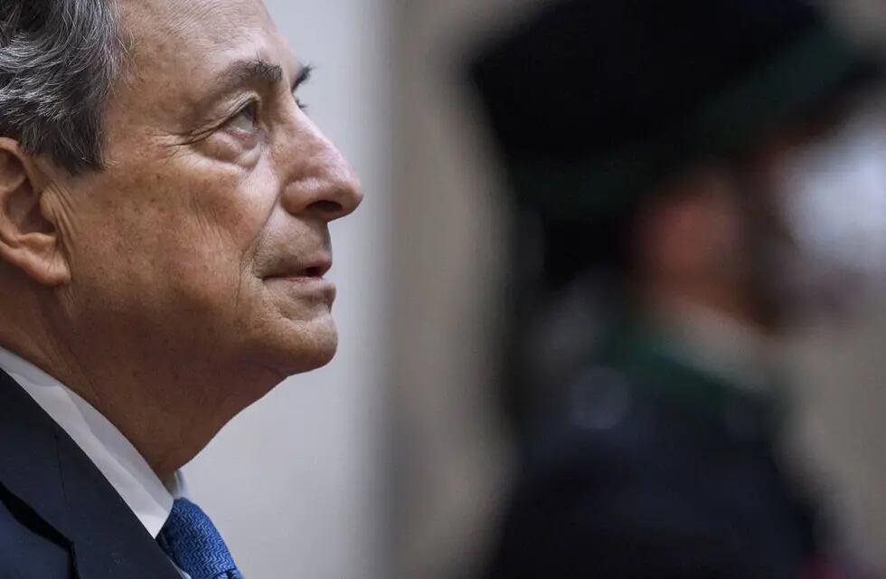 Mario Draghi, primer ministro renunciante de Italia.