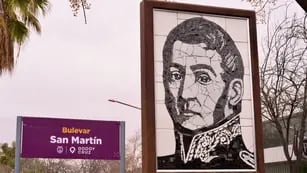 Con un mural de mosaico, Godoy Cruz homenajeó a José de San Martín