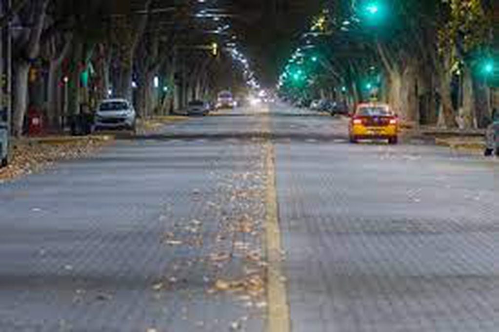 Así estaban las calles durante el confinamiento en Mendoza.