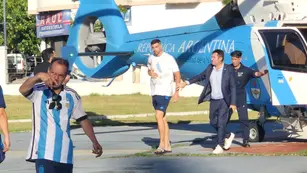 El Dibu Martínez aterrizó con un helicóptero en un hospital