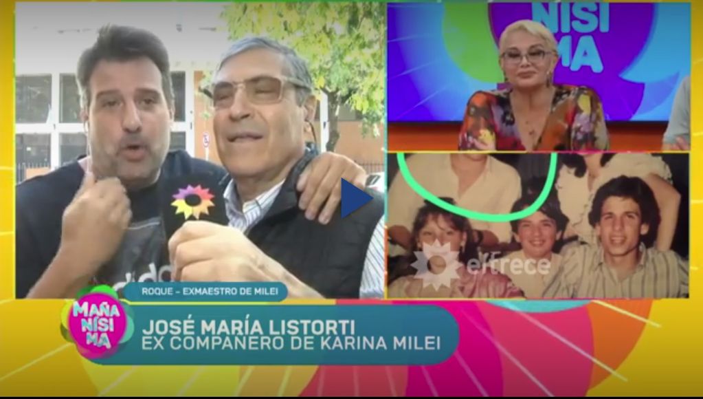 José María Listorti fue compañero de escuela de Karina Milei (El Trece)