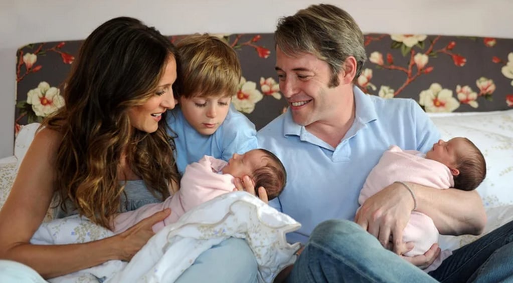 Sarah Jessica Parker con Matthew Broderick, su pareja desde hace 25 años, y sus tres hijos
