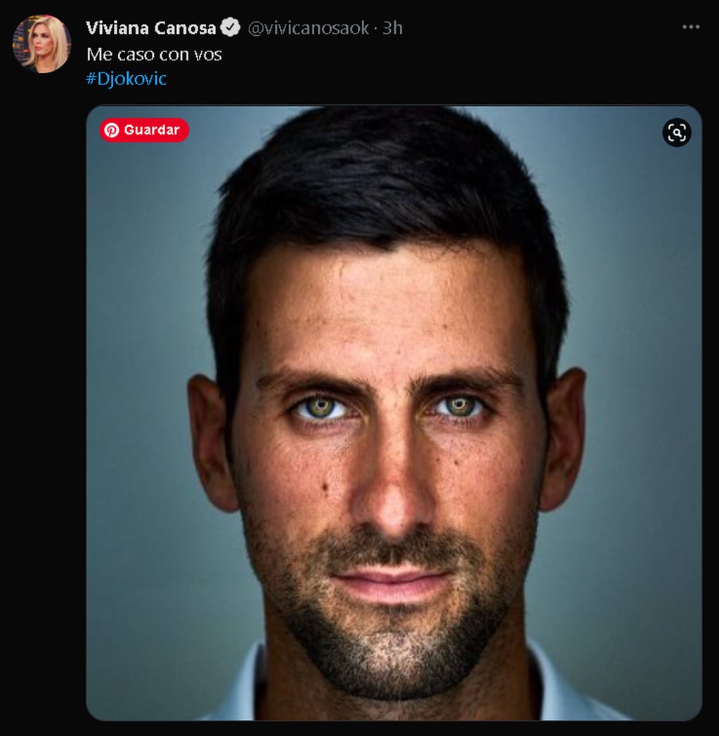 El tuit de Viviana Canosa sobre el escándalo con Djokovic