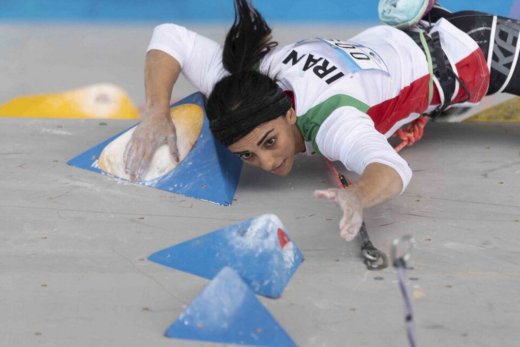 Elnaz Rekabi es una escaladora iraní que compitió sin velo durante un torneo celebrado en Corea del Sur. Foto: Web
