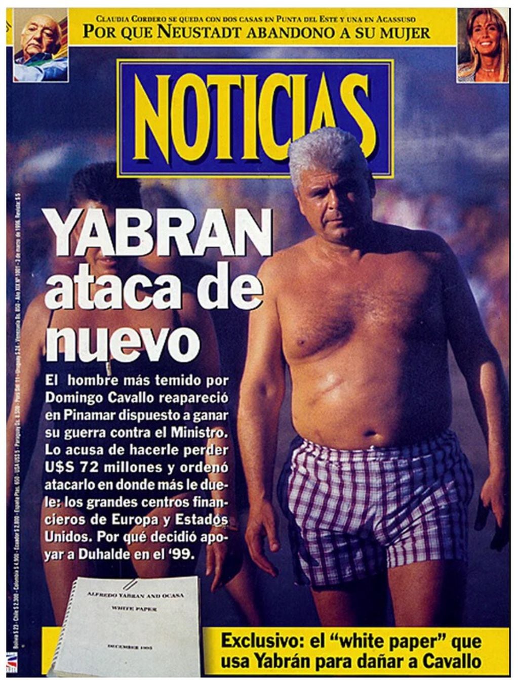 La foto que sacó José Luis Cabezas de Yabrán en Pinamar que fue tapa de la revista el 3 de marzo de 1996 (Archivo).