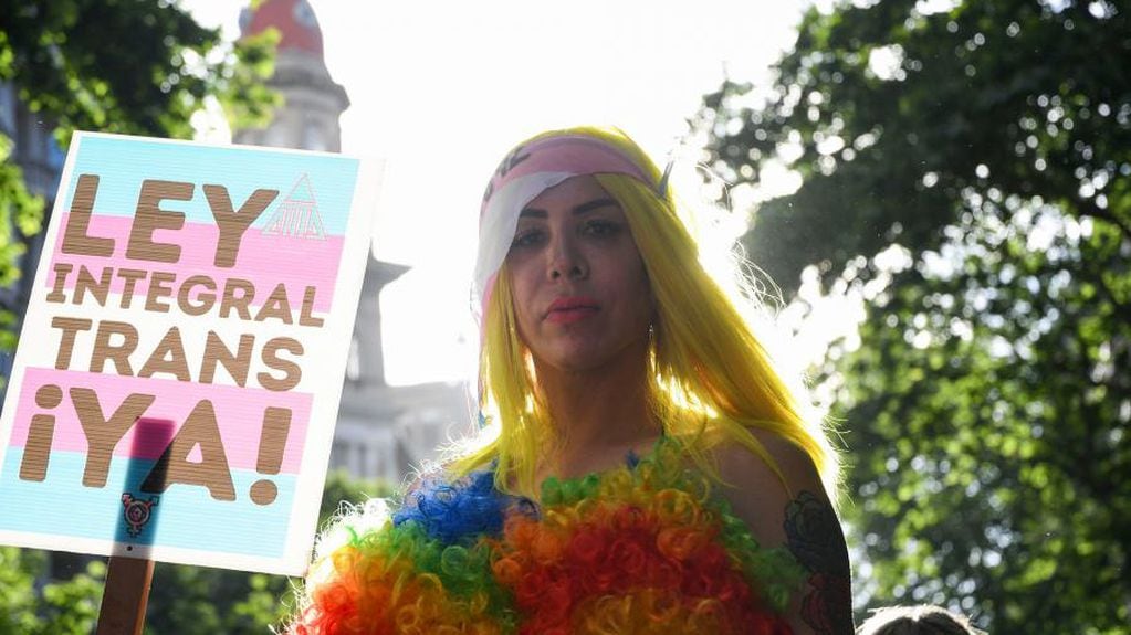 Este año, el reclamo estará centrado en la sanción de una ley de reparación histórica para las personas travestis y trans adultas.
Foto: Télam / Camila Godoy