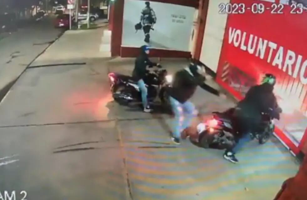 Dos motochorros asaltaron a un bombero voluntario. Gentileza: La Plata Noticias.