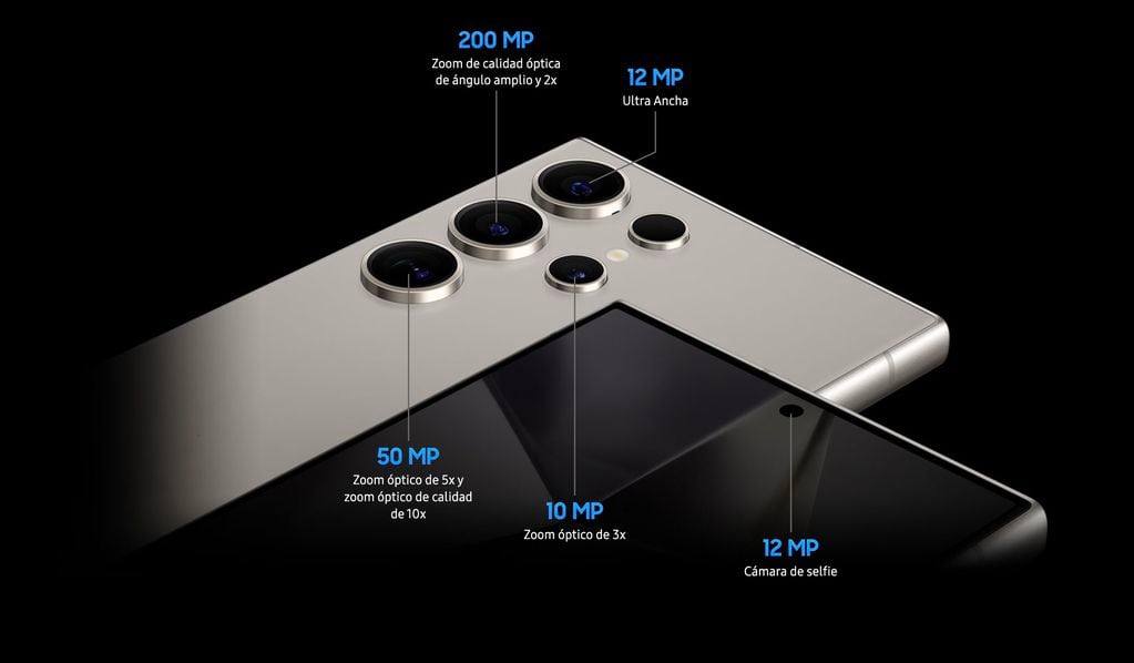 Samsung lanzó los nuevos Galaxy S24 con inteligencia artificial y así es el módulo de cámaras del S24 Ultra.
