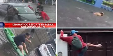 Un periodista “héroe”, delincuente atrapado y personas nadando: las secuencias que deja el diluvio en Buenos Aires