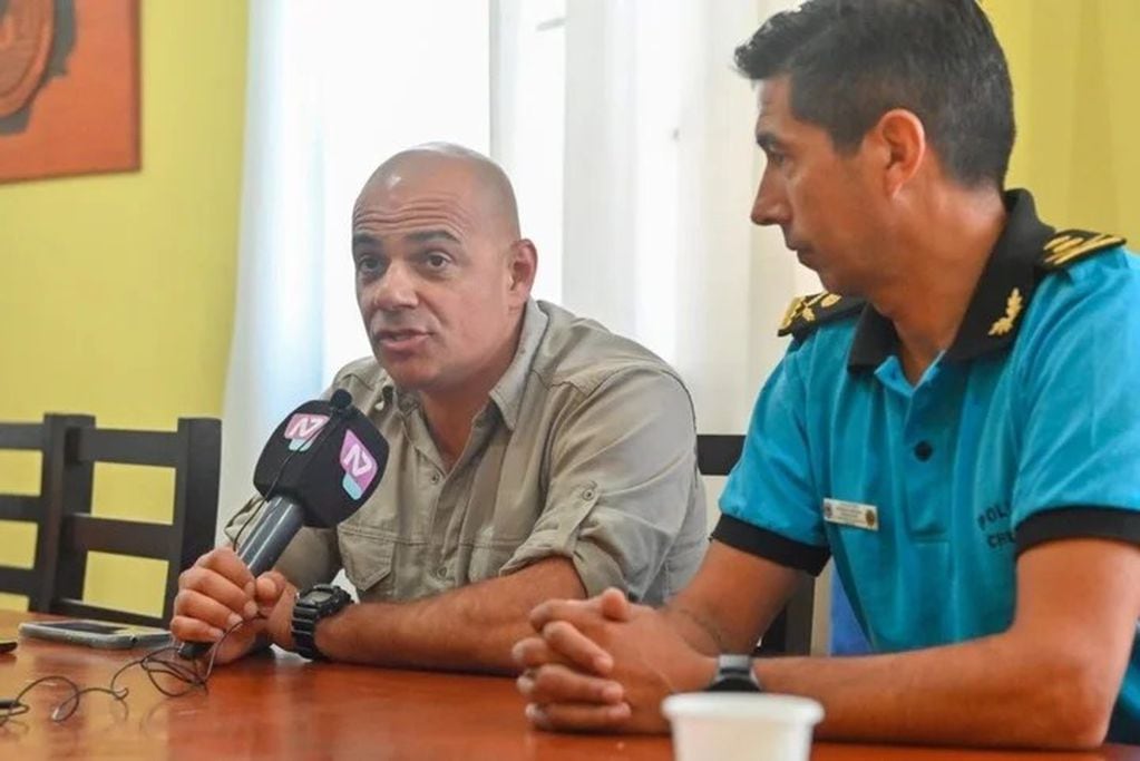 José Mazzei en dialogo con medios locales de Chubut. Foto: Radio La Única
