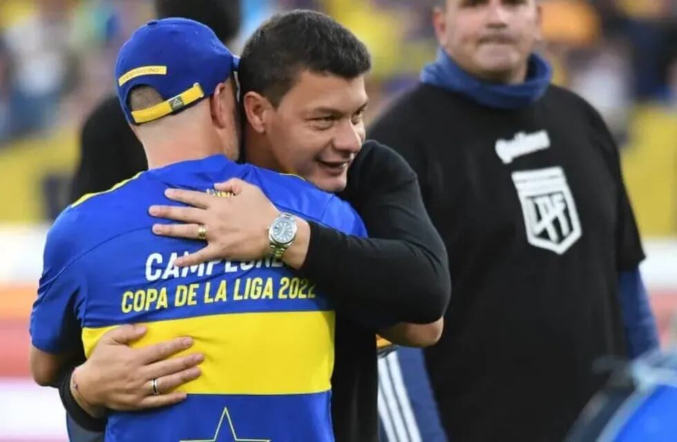 Sebastián Battagia se mostró feliz por sumar otro título en la historia de Boca Juniors. / Gentileza.