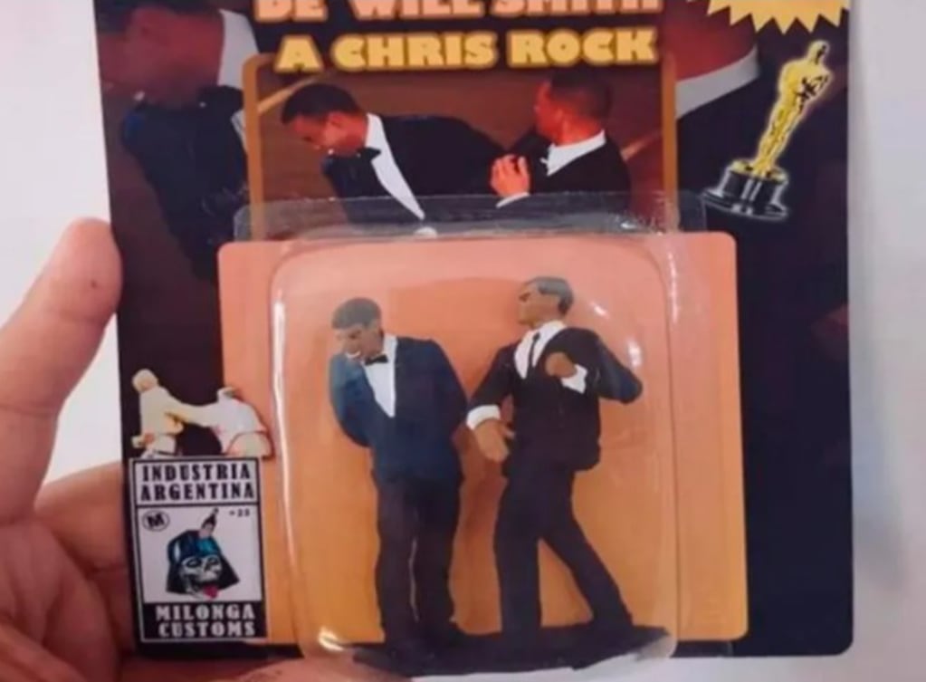 Milonga Customs recreó el cachetazo de Will Smith a Chris Rock.