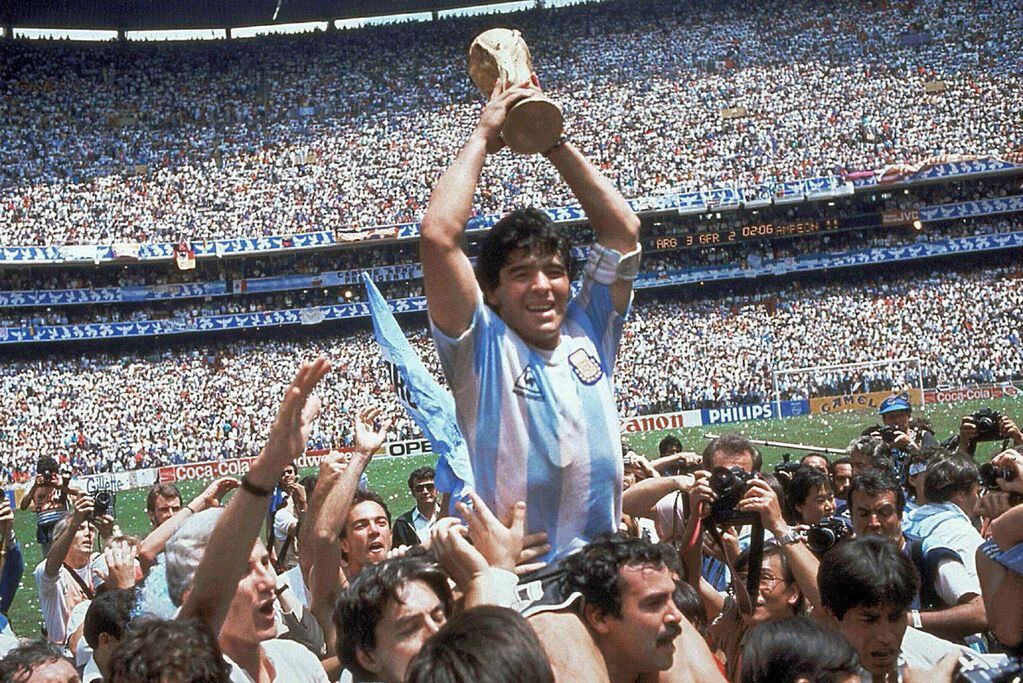 Diego Maradona fue decisivo para la conquista de la Copa del Mundo. (AP)