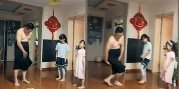 Video: un padre enseña a sus hijas cómo evitar que la falda se les levante y se vuelve viral