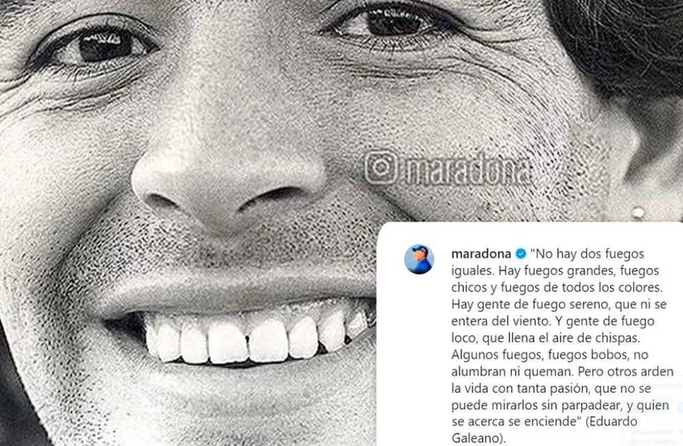 El mensaje de los hijos de Maradona en Instagram.