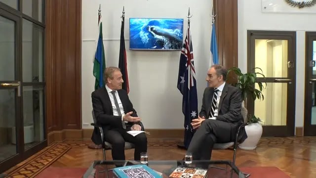 Noel Campbell, embajador australiano en Argentina, hizo referencia a las tareas mancomunadas que realizan la provincia y el país oceánico. 