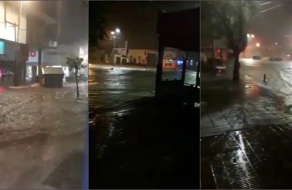 Fuerte tormenta inundó las calles de San Luis y causó daños en viviendas.