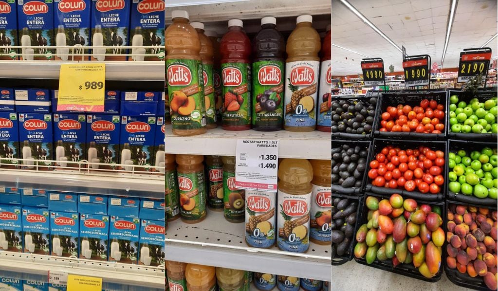 Precios de comida en supermercado de Reñaca, Chile (diciembre de 2023) / NN