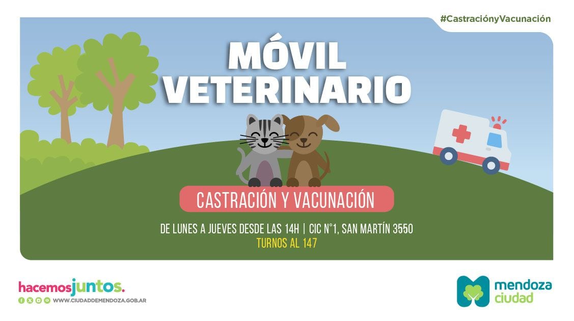 Móvil veterinario ciudad de Mendoza