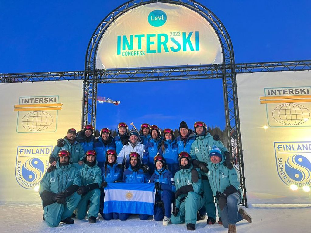 El equipo argentino que se lució en la nieve de Finlandia. / Gentileza