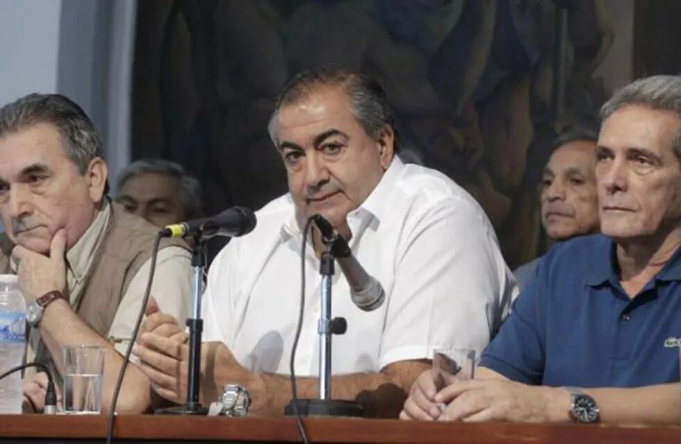 Los dirigentes Juan Carlos Schmid, Héctor Daer y Carlos Acuña (Archivo).