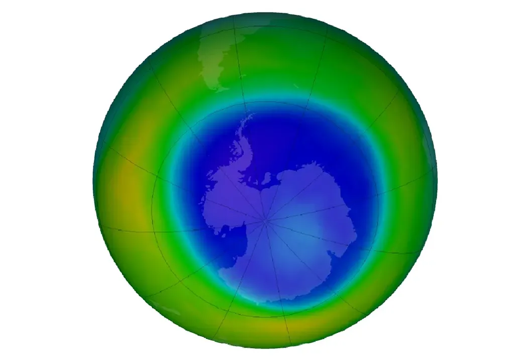 Agujero de la capa de ozono registrado durante septiembre 2023 sobre la Antártica. Foto: NASA