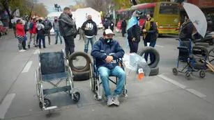 Movilización d transportistas de personas con discapacidad