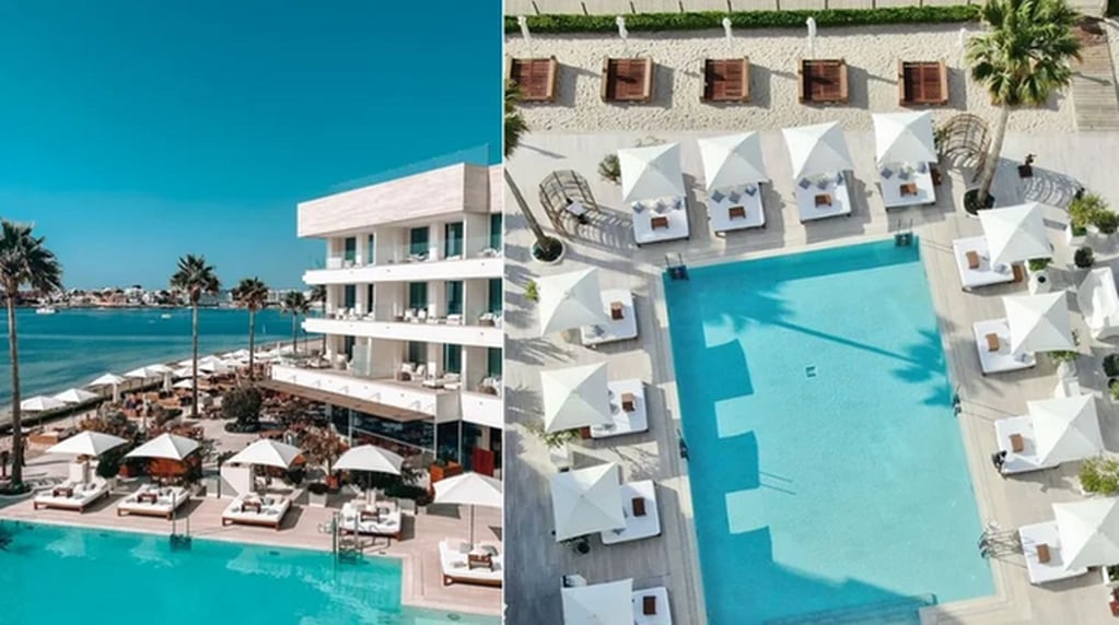 Hotel en Ibiza, donde se alojaron Wanda y Zaira Nara.