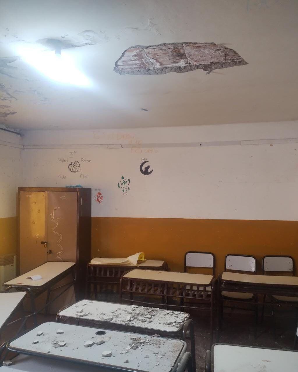 El aula de la Escuela Caye Hane 4-254, sede Arroyito.