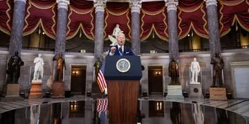 President Biden Speaks At U.S. Capitol On Anniversary Of January 6 Attack