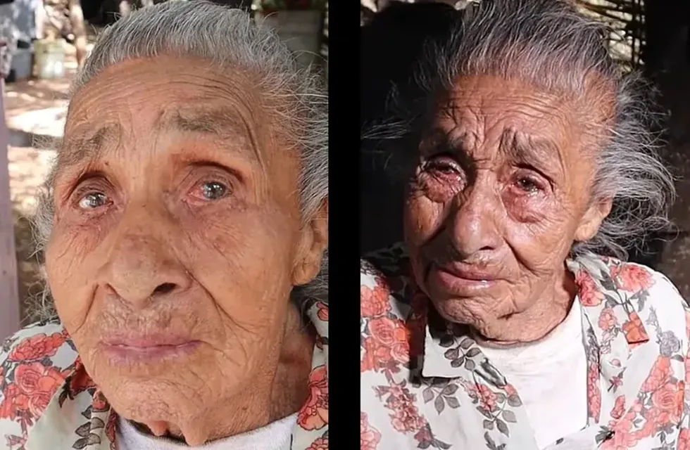 Una abuelita de 97 años llora porque sus 16 hijos la abandonaron: “No saben si vivo o no”. / Foto: gentileza